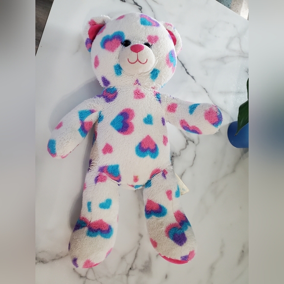 Build a Bear Workshop White Bear with Hearts - Picture 12 of 16